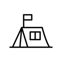 Camping icon isolate white background vector stock illustration