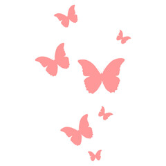 Fototapeta na wymiar Flying Butterflies Shape