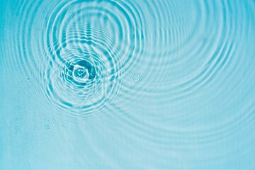 Transparent blue water surface with ripples Clear water surface texture with ripples, splashes and...