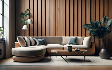 modern living room, interior, room, sofa, ai generated 