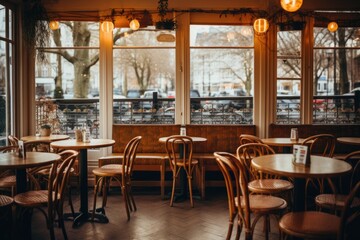 Interior of a empty cafe or bar