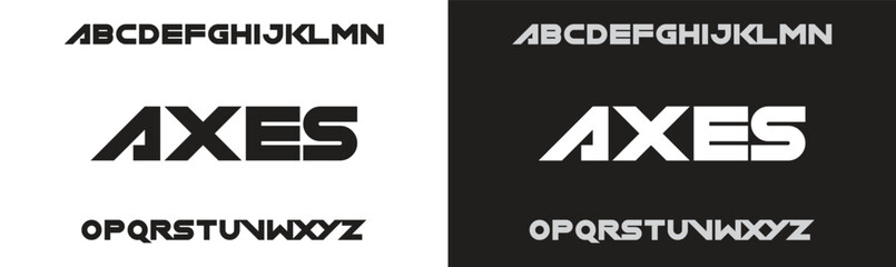 AXES minimal creative Tech Letter Concept and Luxury vector typeface Logo Design.