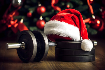  fitness weight christmas, christmas tree decorations, santa claus with gifts, snowman in the snow,...