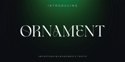 ORNAMENT minimal creative Tech Letter Concept and Luxury vector typeface Logo Design.