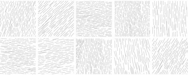 Set of Vector scribble, horizontal and wave strokes collection. 