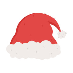 Hat of Santa Claus on white background