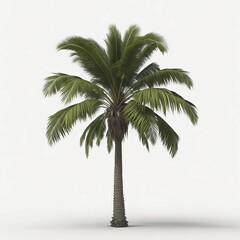 Palm Tree on a White Background