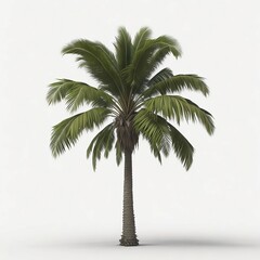 Obraz premium Palm Tree on a White Background