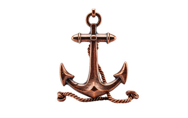Metal Sea Anchor Isolated on Transparent Background PNG.