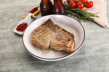 Grilled pork neck juicy steack