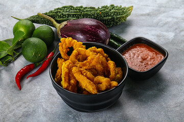 Golden fried squid crispy tempura