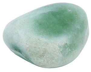 Green Aventurine stone on transparent background