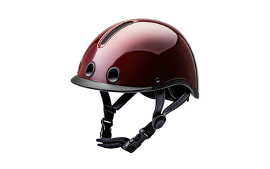 Shinning Horse Riding Helmet Isolated on Transparent Background PNG.