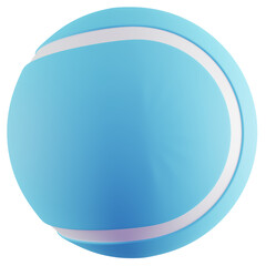 3d Illustration of Blue Tennis Ball