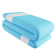 3d Illustration of Blue Towel