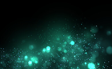 Fototapeta premium Sparkling dust particles. Glittering golden dust. Abstract background with bokeh effect.