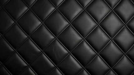 Black Leather texture close up as background. The material for the goods