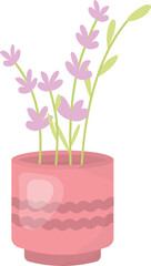 Lavender in pot illustration