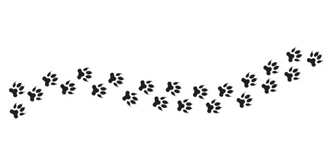 Paw vector footprint icon. Pet trace vector ilustration.