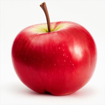 Uma maçã vermelha com um fundo branco, vetor