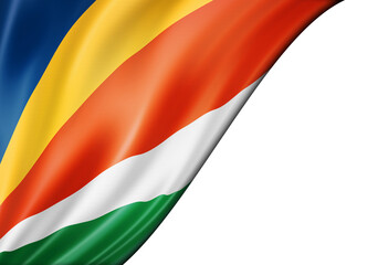 Seychelles flag isolated on white banner