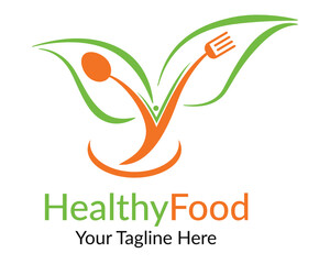 Health Food Logo template of food company and vector design
