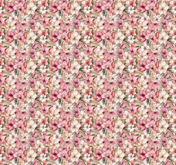 Abstract background of watercolor flowers, pink and beige colors