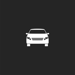  Car Icon Image, Car Icon Drawing  isolated on black background  