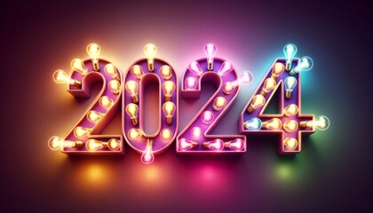 2024 creative design, happy new year 2024, copy space 2024 year background