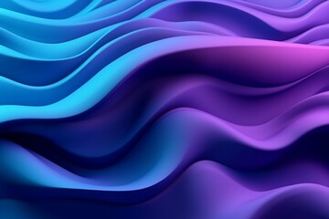 Abstract background with rippling surface. Purple and blue wallpaper with blank space. Generative AI