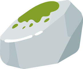 Rock with moss illustration