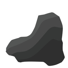 Black Stone Vector Illustration 