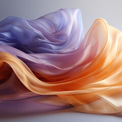 Photo of a vibrant silk fabric billowing in the breeze