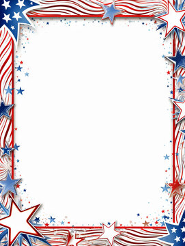 Decorative American flag frame