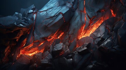 burning fire in the forest