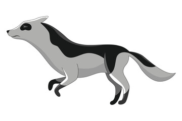Dog running animation, creature movement. Doggy pose in movement. Character move for games, cartoon or video. Flat vector illustration