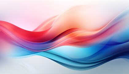 Obraz premium Vibrant Colorful abstract background with smooth lines. Digital art for poster, flyer, banner background or design element. Soft textures on pastel background