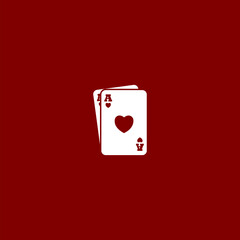 Casino Roulette Casino sign icon  isolated on red background 