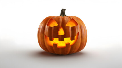 halloween spooky realistic pumpkin isolated on a white background