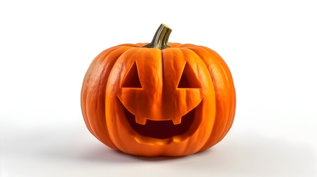 halloween realistic pumpkin isolated on a white background