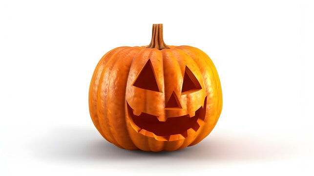 halloween realistic pumpkin isolated on a white background