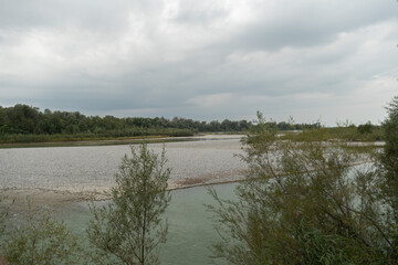 Ach river in Bregenz in Austria