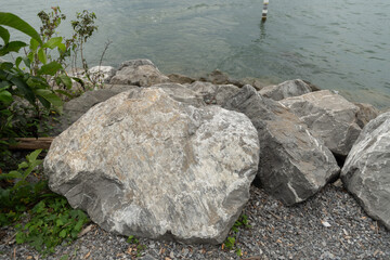 Lake of Constance on an overcast day in Bregenz in Austria