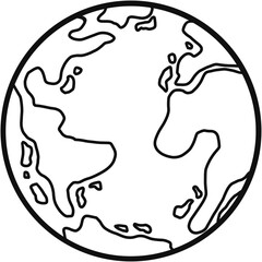 earth globe outline