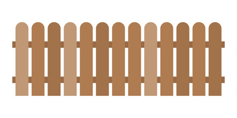 Isolated vector wooden fence
