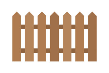 Cartoon wooden fence vector illustration