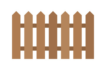 Cartoon wooden fence vector illustration