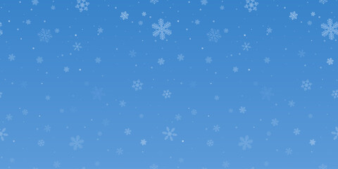 Christmas snowflakes background blue