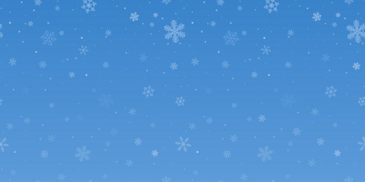 Christmas Snowflakes Background Blue