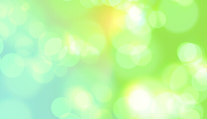 Green bokeh background. Blurred chromatic aberration circles. Winter gradient texture. Bokeh lights with soft light background